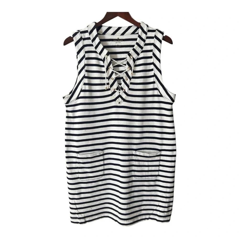Kate Spade Nautical Midi Sleeveless Striped Dress Size XL NWOT